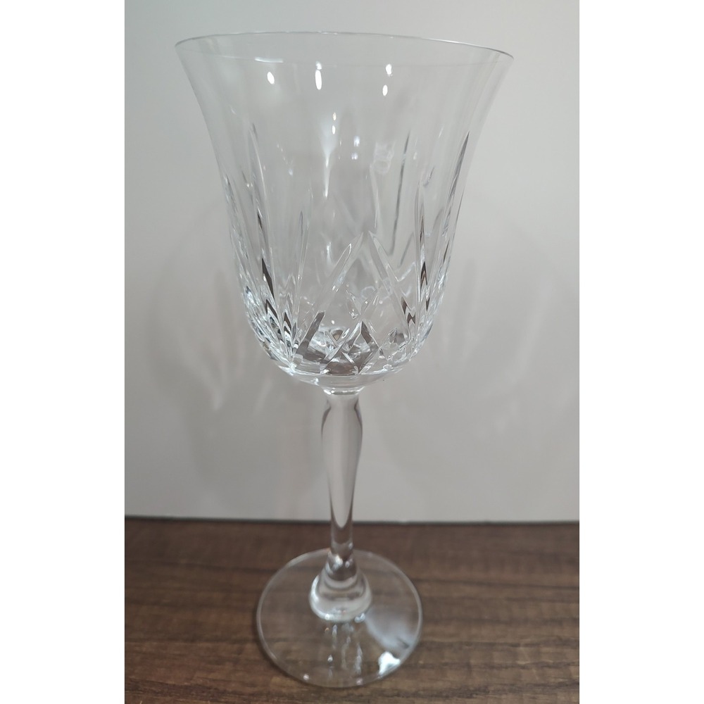 Killarney Crystal BEAUTIFUL CUT with Ball Stem Wine / Water Goblet 8 1/8"